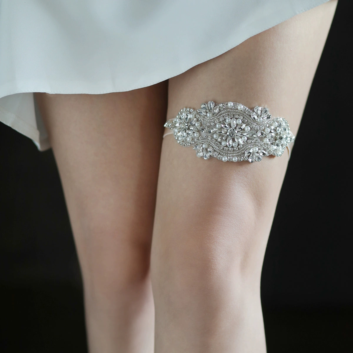 Roycebrial Wedding Garter Rhinestone Garter Bride