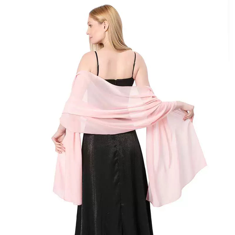 Roycebridal Jackets&Wraps Pure Color Chiffon Evening Shawl Bride Bridesmaid Wedding Dress With Cheongsam Party Scarf Female