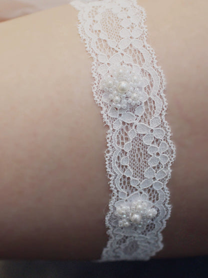 Roycebrial Wedding Garter Pearl Lace Garters