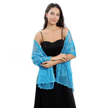 Roycebridal Jackets&Wraps Sequined Embroidered Shawl Bride Bridesmaid Wedding Dress Evening Dress Cheongsam Suspender Dress Scarf