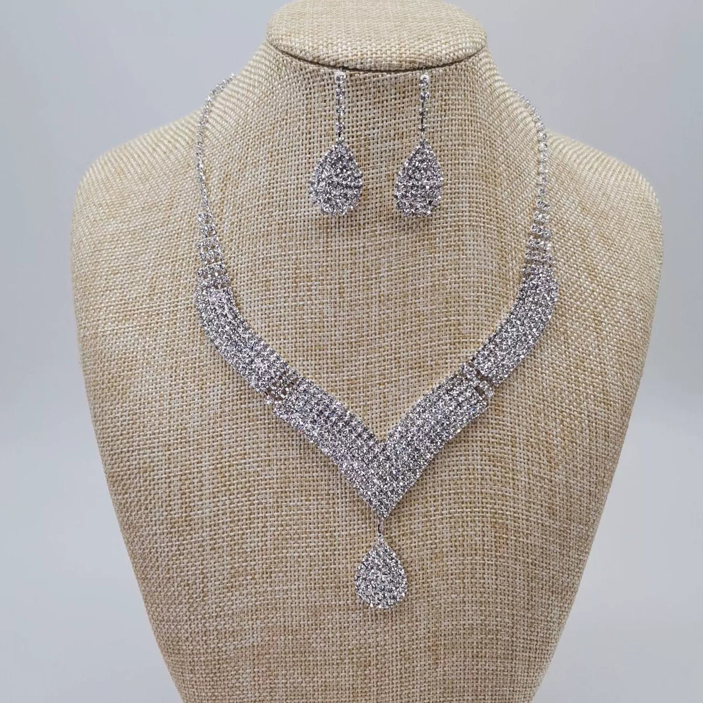 Roycebridal Wedding Jewelry Set Bridal Wedding Supplies Necklace Earrings Jewelry Set