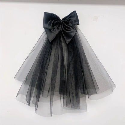 Roycebridal Gothic Wedding Accessories Retro Gothic Black Bow Veil