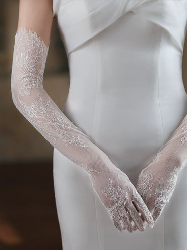 Roycebridal Lace Bridal Gloves Long