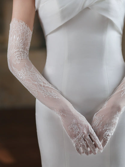 Roycebridal Lace Bridal Gloves Long