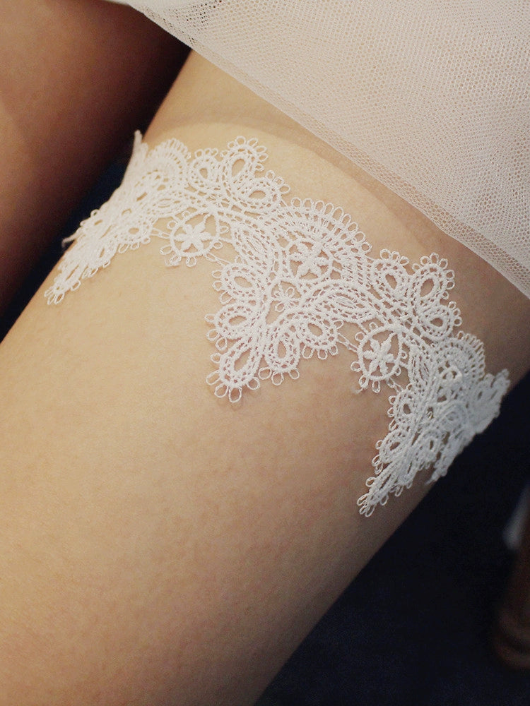 Roycebrial Wedding Garter White Lace Bridal Garter