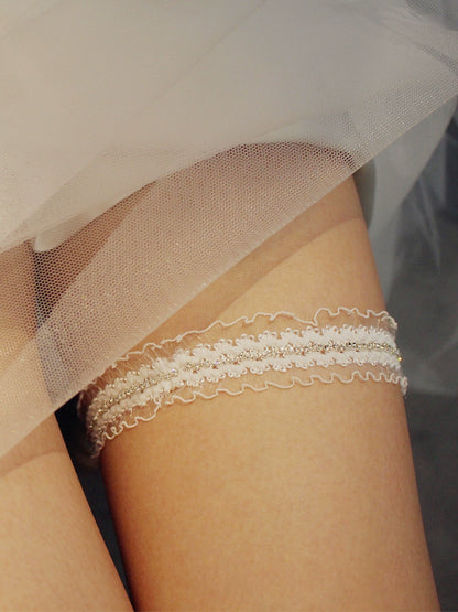 Roycebrial Wedding Garter Metal Lace Garters