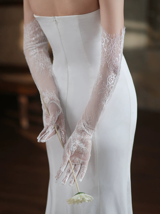 Roycebridal Lace Bridal Gloves Long