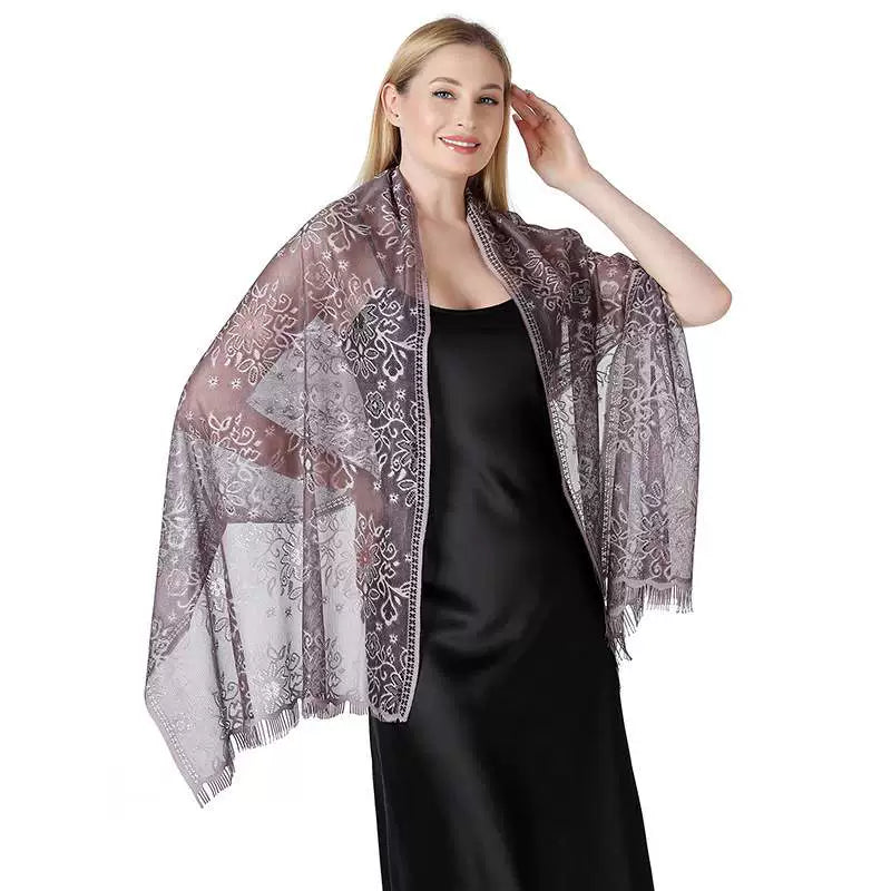 Roycebridal Jackets&Wraps Tie-dyed Flower Lace Scarf Bride Bridesmaid Dress With Cheongsam Evening Shawl Female Long Scarf