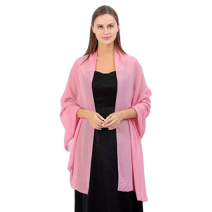 Roycebridal Jackets&Wraps Pure Color Chiffon Evening Shawl Bride Bridesmaid Wedding Dress With Cheongsam Party Scarf Female