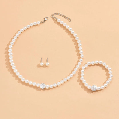 Roycebridal New Necklace Set Bridal Accessories Pearl Set Jewelry Clay Diamond Short Necklace Jewelry Simple Necklace Set