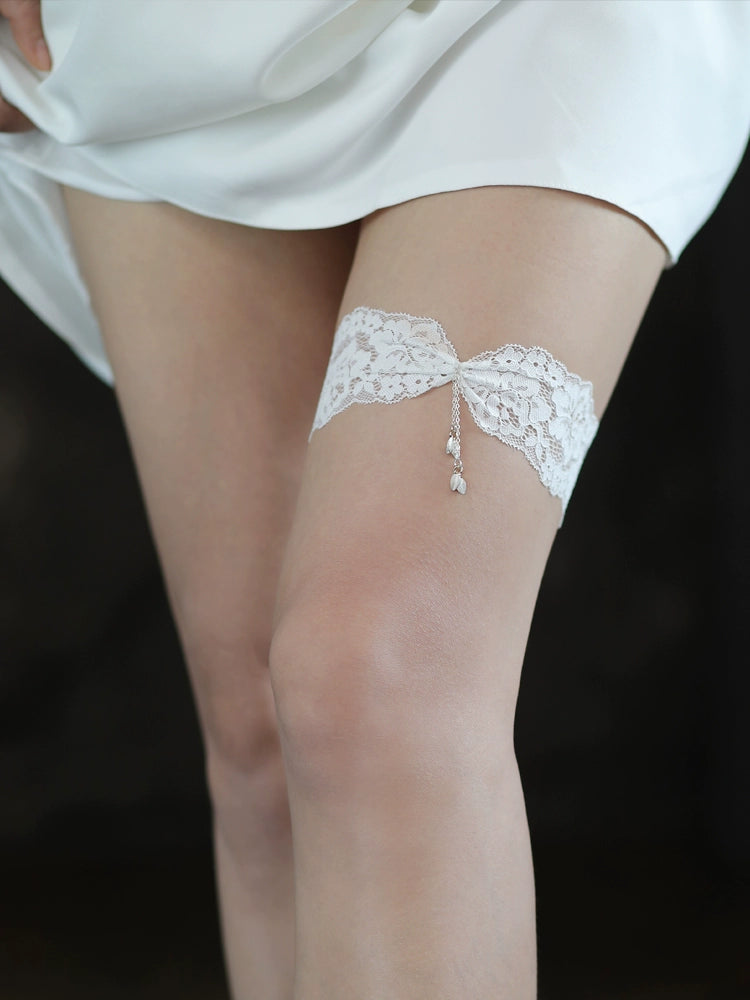 Roycebrial Wedding Garter White Lace Garters