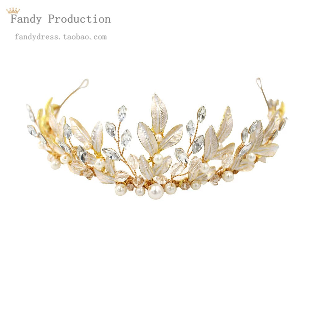 Roycebridal Forest Style Handmade Alloy Bridal Headdress European And American High-end Wedding Crown Shape With Makeup Photo Hair Accessories