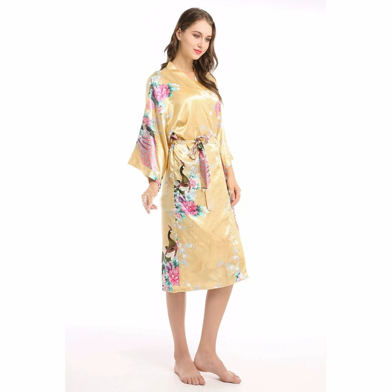 Roycebridal Thin Sexy Nightgown Homewear Bathrobe