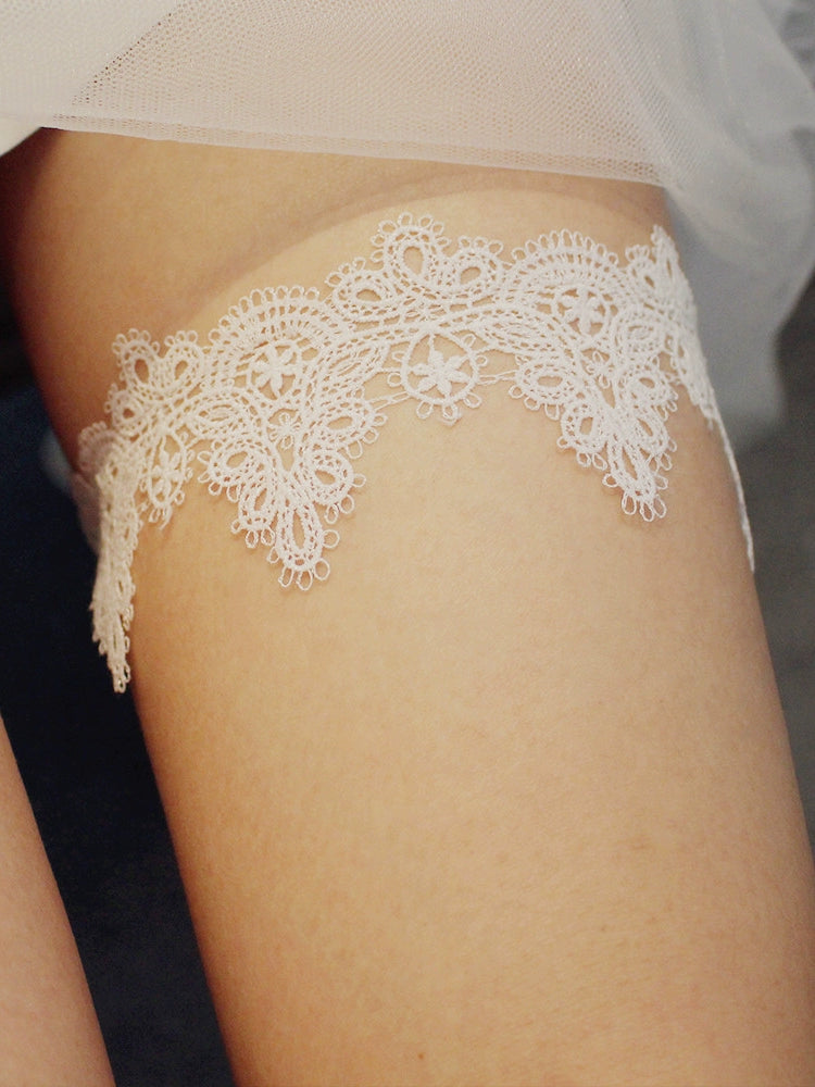 Roycebrial Wedding Garter White Lace Bridal Garter