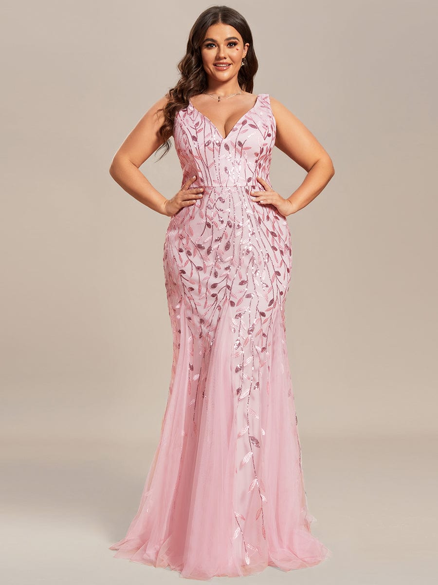 Paula sleeveless tulle and sequin trumpet mermaid dress more colors - Bay Bridal and Ball Gowns