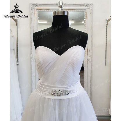 Roycebridal BRIDE,BRIDE EXPLORE All Wedding Dresses,BRIDE EXPLORE Custom Wedding Dresses 👗,BRIDE EXPLORE Plus SizePrincess Sweetheart Floor Length Pleats Wedding Gowns with Belt Off the Shoulder 2025  Long Bridal Gowns Custom Made Elegant