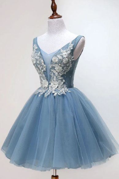 Lauren |Princess Tulle Appliqued Homecoming Dress