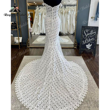 Roycebridal Roycebridal Off the Shoulder Lace Backless Mermaid/Trumpet Boho Wedding Dress 2025 Vestido Wedding Gowns robe soirée mariage