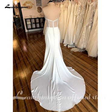 Roycebridal Bridal Crepe Mermaid Wedding Dress 2025 Trouwjurken Vintage Sweetheart Boho Wedding Gowns Vestidos de Nova