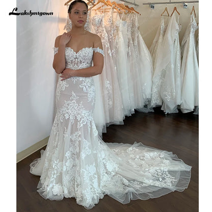 Roycebridal Off the Shoulder Mermaid Lace Wedding Dresses Boho Style Vestidos De Novia 2025 Nuevos Sexy Bridal Gowns