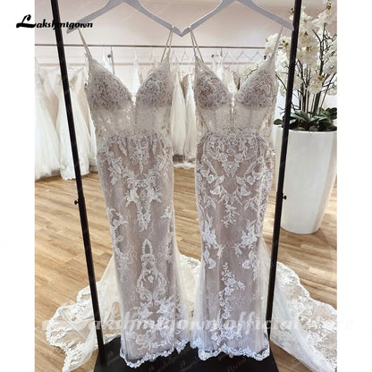 Roycebridal Beach Off White Off Shoulder Boho Wedding Dress 2025 Women Mermaid Bridal Gown vestidos para mujer