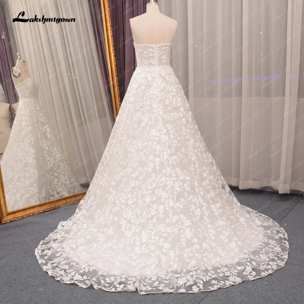 Roycebridal Full Lace Wedding Dress for Women Sweetheart Neckline 2024 Robe Mariage Civil Bridal Gown Brautkleid