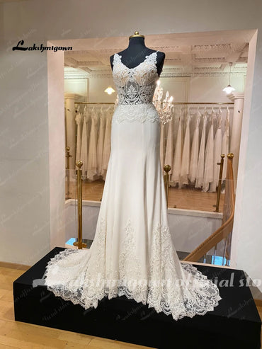 Roycebridal Roycebridal Bridal Lace Mermaid Wedding Dresses Off Shoulder Vestidos Novia Crepe Boho Wedding Gowns 2025 New Designer