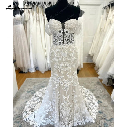 Roycebridal Lace Mermaid Wedding Dresses 2025 Ballkleider Elegant Women Off the Shoulder  Country Wedding Gowns