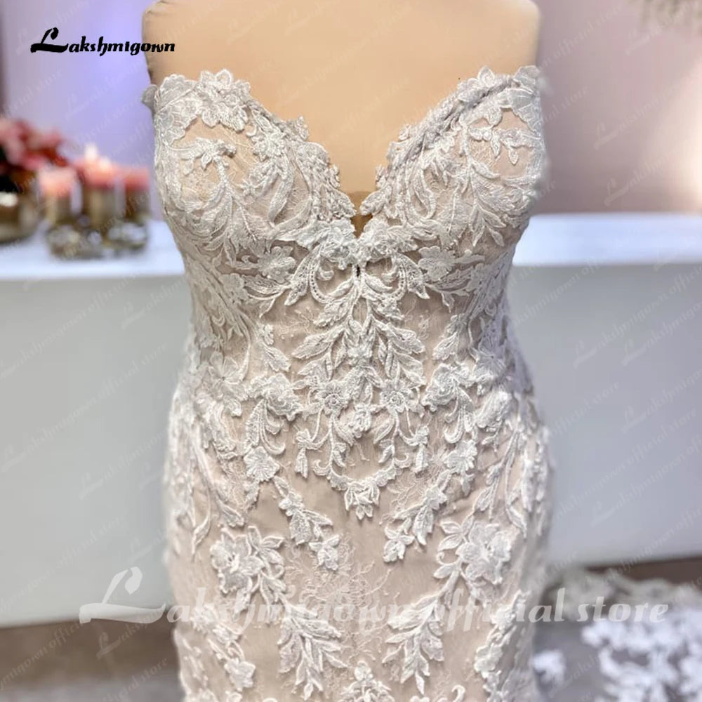 Roycebridal Beach Off White Off Shoulder Boho Wedding Dress 2025 Women Mermaid Bridal Gown vestidos para mujer