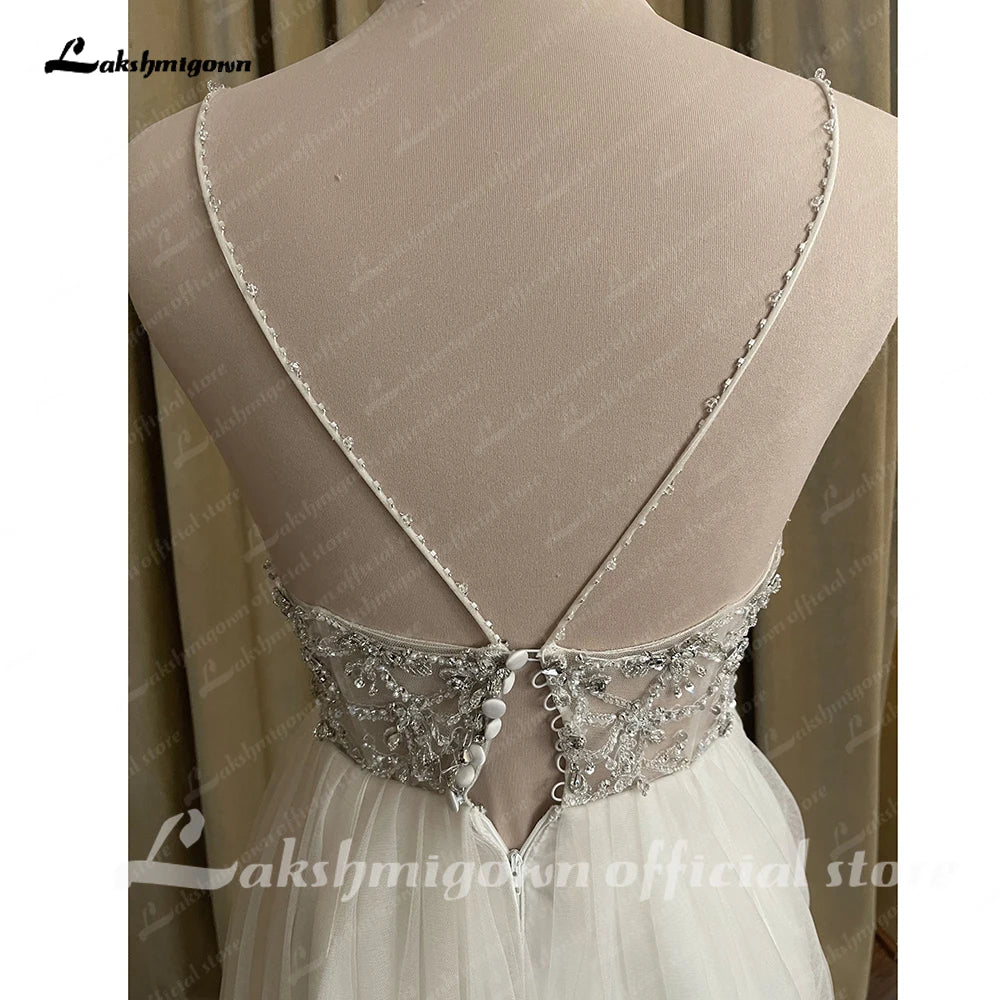 Roycebridal Boheme Chic BeadsWedding Dress 2025 Elegant Bridal Country Princess Wedding Gowns Open Back Brautkleid