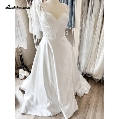 Roycebridal Satin Wedding Dresses New Mariage Church Wedding Gowns 2024 Vestido Boda Civil Beach A Line Princess Bride Dress