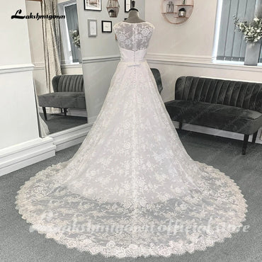 Roycebridal Full lace Beach Boho Wedding Dresses Women Robe Mariee  Chapel Train Lace 2025 Robe Civil Bridal Gowns