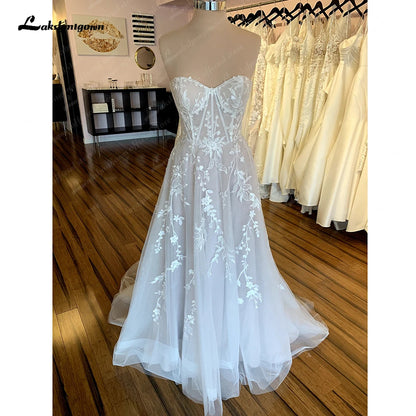 Roycebridal Lace Boho Wedding Dress For Women Brautkleid 2025  Sweetheart  Bridal Church Lace Wedding Gowns