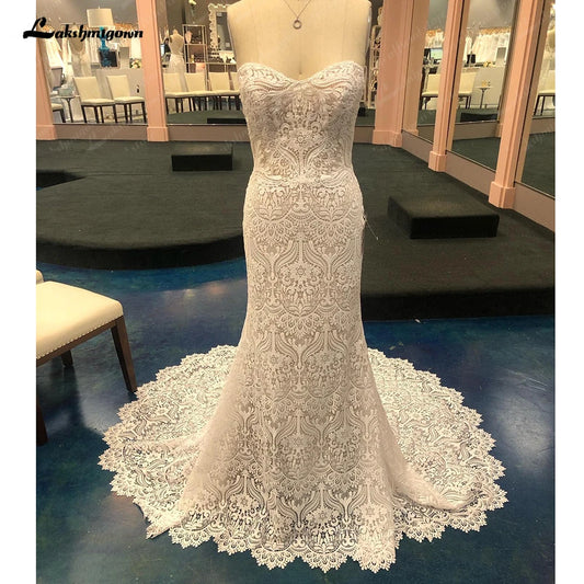 Roycebridal Vintage Lace Mermaid/Trumpet Boho Wedding Dress 2024 Sweetheart Bridal Women Dresses vestido de boda corte sirena