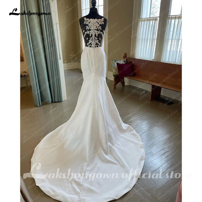 Roycebridal Sexy Satin Lace Mermaid Sweetheart Neckline Wedding Dress 2025 Off the Shoulder trajes de novias largos