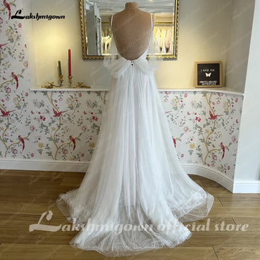 Roycebridal Roycebridal A Line Tulle Beach Wedding Dresses Robe de marie Spaghetti Straps 2024 Vestidos Long Boho Bridal Gowns