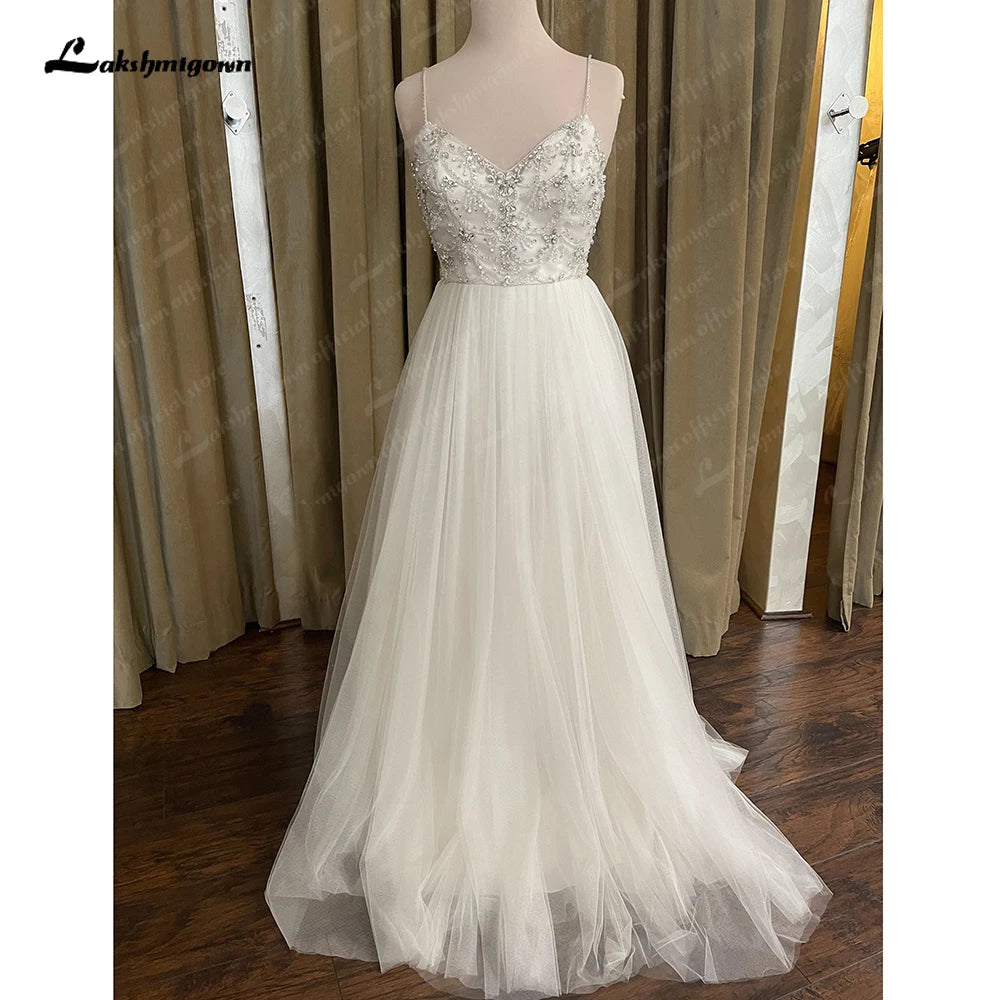 Roycebridal Boheme Chic BeadsWedding Dress 2025 Elegant Bridal Country Princess Wedding Gowns Open Back Brautkleid