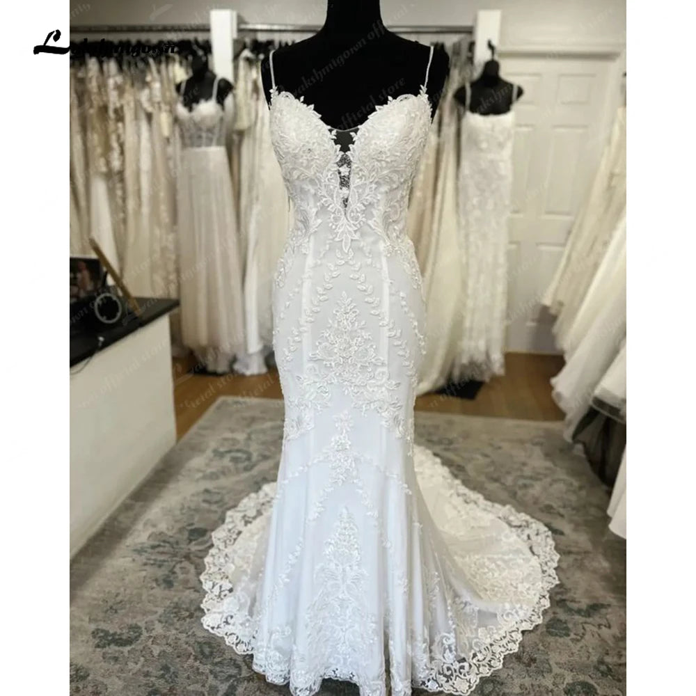 Roycebridal Boho Mermaid Wedding Dresses for Women 2025 Vestido Sweetheart Lace Wedding Gowns  Vestiti Donna