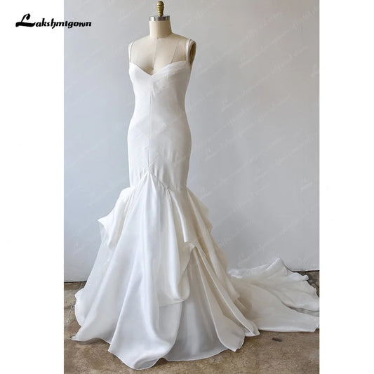 Roycebridal Elegant Sweetheart Mermaid Wedding Dresses Backless Bridal Gowns Custom Made Sweep Train  Vestidos De Novia