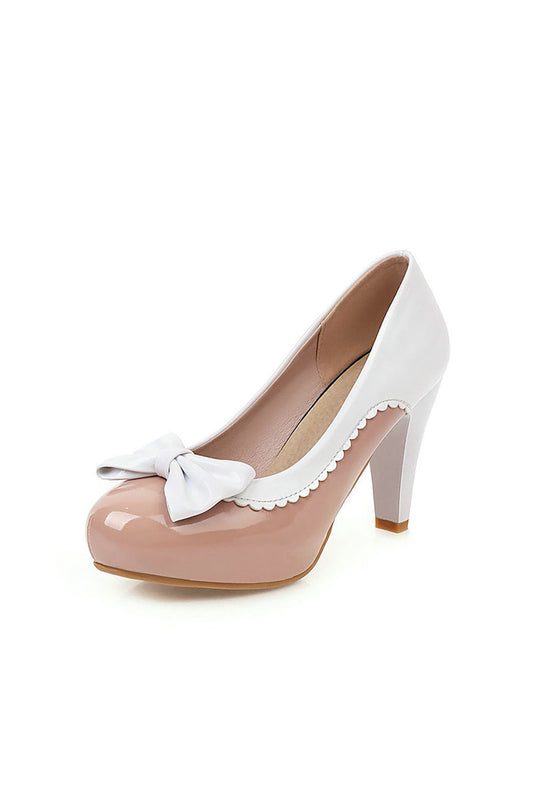 Roycebridal Retro Bowknot High Heels Shoes