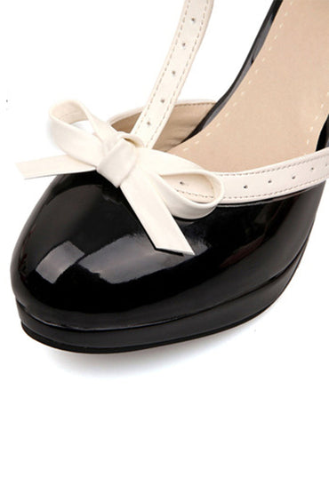 Roycebridal Retro Bow High Heel Shoes