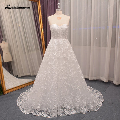 Roycebridal Full Lace Wedding Dress for Women Sweetheart Neckline  Robe Mariage Civil Bridal Gown Brautkleid