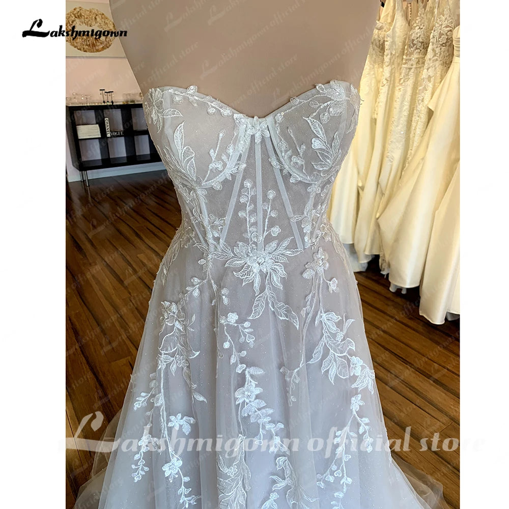 Roycebridal Lace Boho Wedding Dress For Women Brautkleid 2025  Sweetheart  Bridal Church Lace Wedding Gowns