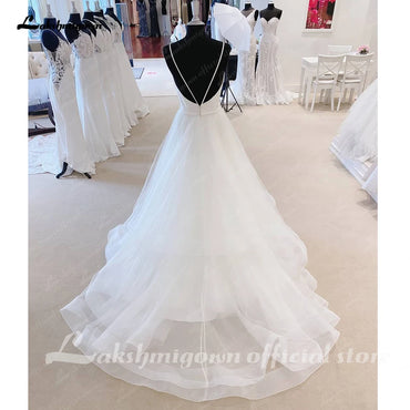 Roycebridal Ivory Wedding Dresses For Women V-Neck Tiered Tulle A-Line Long Wedding Gowns Luxury Sexy Bride Dress vestidos