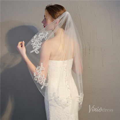 Simple 1 Tier Veil Viniodress TS17151-Veils-Viniodress-Ivory-Viniodress