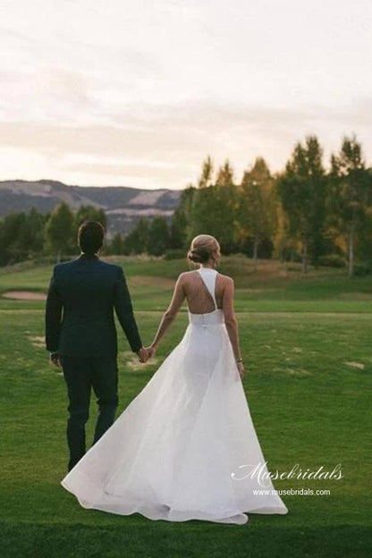 Open back wedding dress | cheap wedding dresses online | wedding dresses near me | musebridals.com