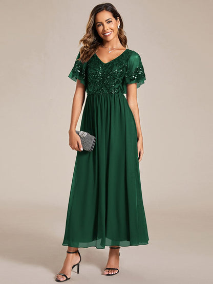 Virginia mother of the bride ankle length dress - Bay Bridal and Ball Gowns