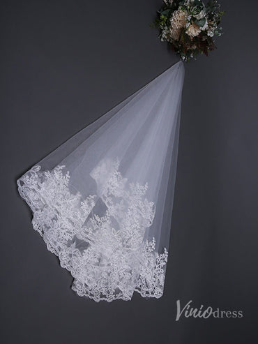 Waltz Length Mantilla Veil Viniodress TS17129-Veils-Viniodress-Ivory-Viniodress