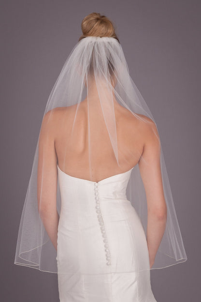 Roycebridal Kennedy Blue Willow Silver Edge Veil