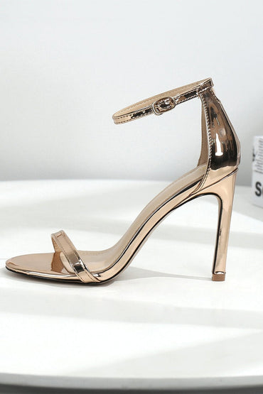 One Word Buckle High Heels